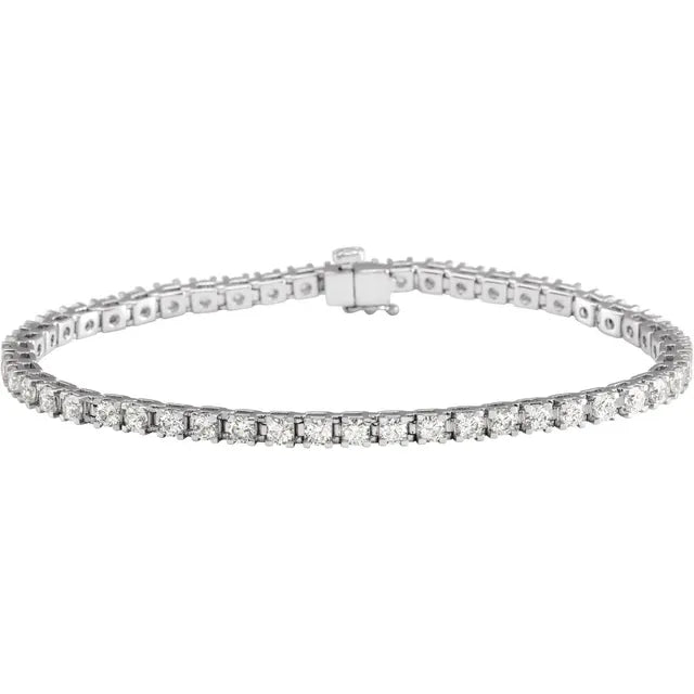 Tennisarmbånd i 14 Karat Guld – 4 ct Diamanter