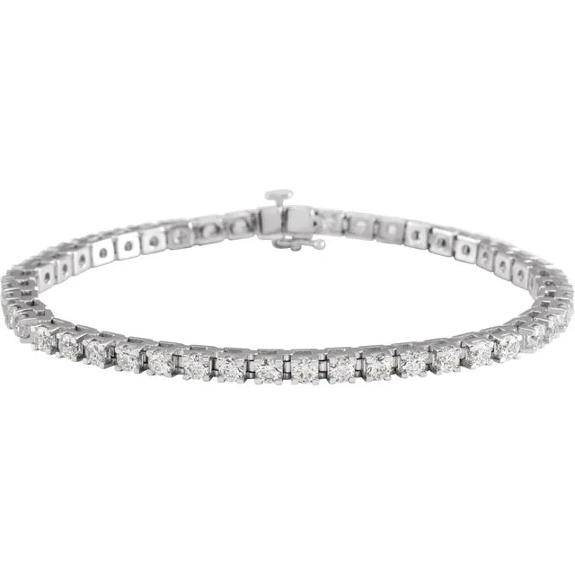 Tennisarmbånd i 14 Karat Guld – 5 ct Diamanter