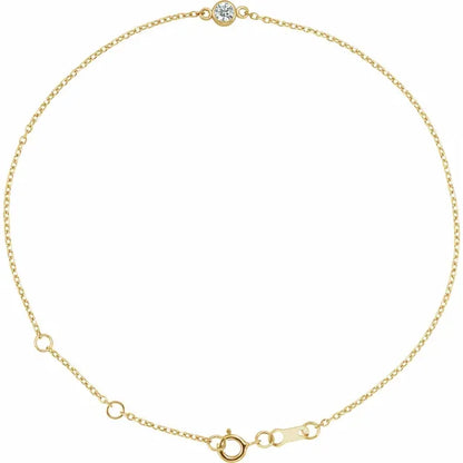 14k Guldarmbånd med diamant