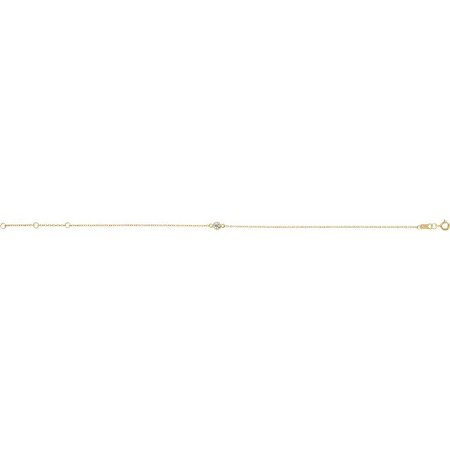 14k Guldarmbånd med diamant