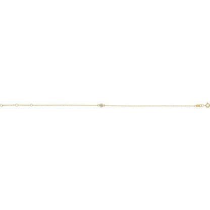 14k Guldarmbånd med diamant
