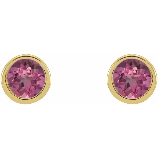 Petit Bezel 14kt pink turmalin