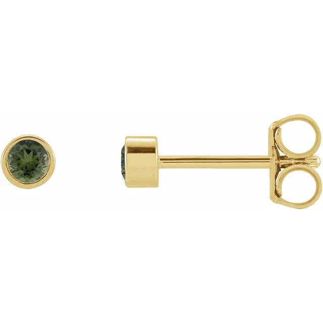 Petit Bezel 14kt grøn turmalin
