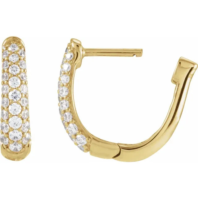 14 kt. Guld Hoops med 0,20ct laboratoriedyrkede diamanter