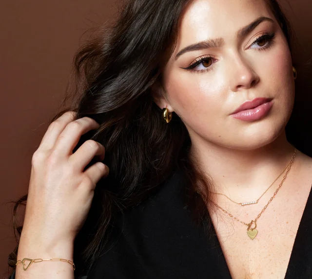 Sterlingsølv halskæde med diamantbar