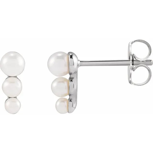 14k guld øreringe med ferskvandsperler