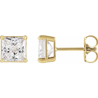 Moissanite ørering 14kt guld