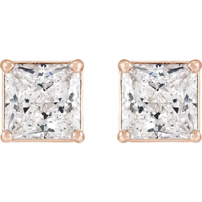 Moissanite ørering 14kt guld