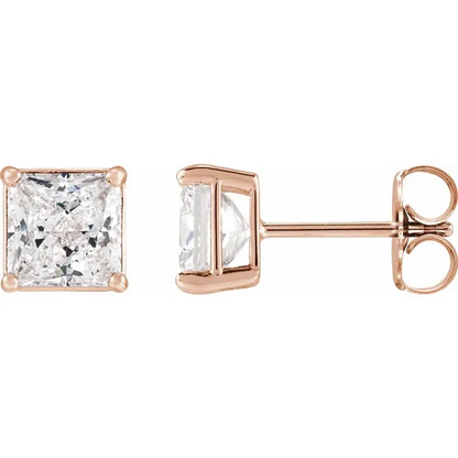 Moissanite ørering 14kt guld