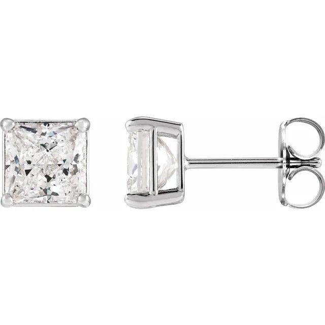 Moissanite ørering 14kt guld