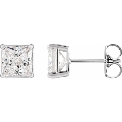 Moissanite ørering 14kt guld