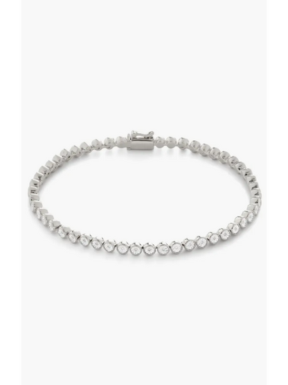 Tennisarmbånd Bezel - eksklusivt design med Moissanite ædelsten