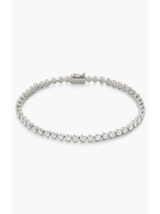 Tennisarmbånd Bezel - eksklusivt design med Moissanite ædelsten