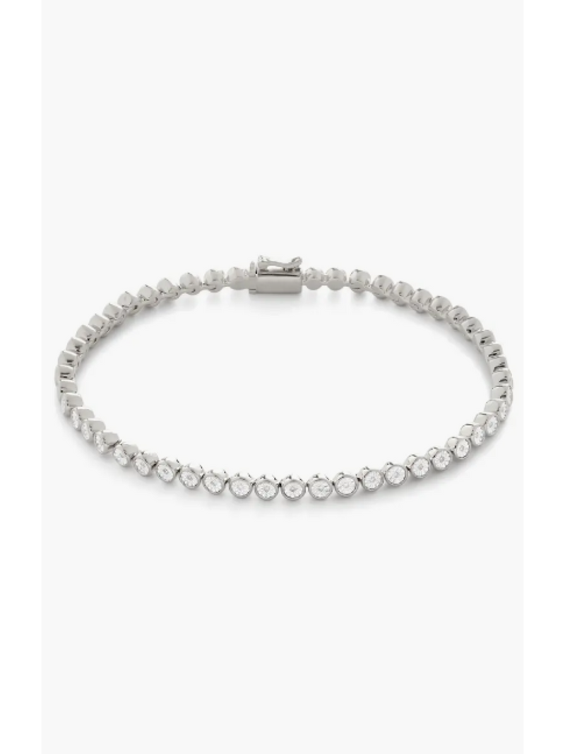 Tennisarmbånd Bezel - eksklusivt design med Moissanite ædelsten