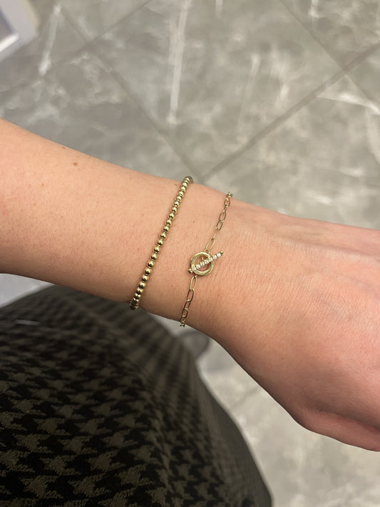 Guldarmbånd med diamanter