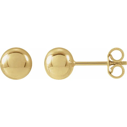 Ørering 14k guld, kugle