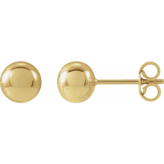Ørering 14k guld, kugle