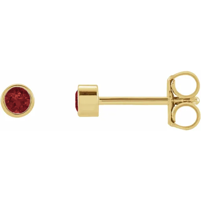 Petit Bezel 14kt Granat