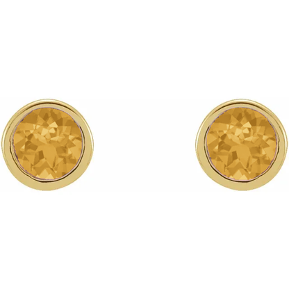 Petit Bezel 14kt Citrin