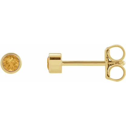 Petit Bezel 14kt Citrin