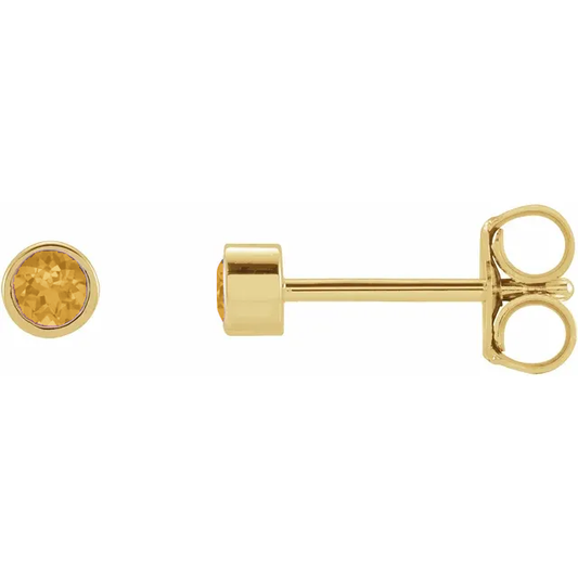 Petit Bezel 14kt Citrin