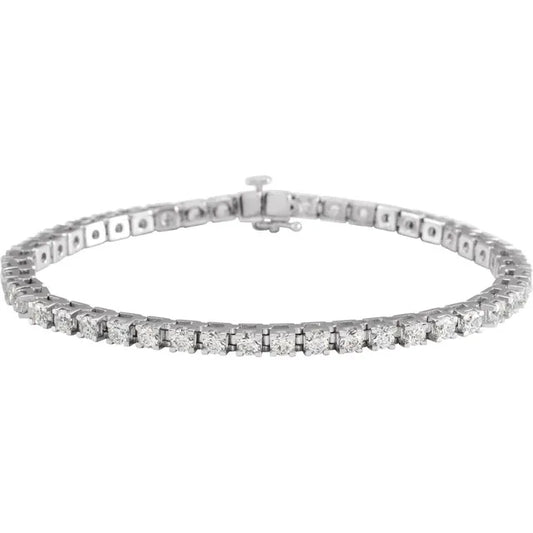 Tennisarmbånd i 14 Karat Guld – 5 ct Diamanter