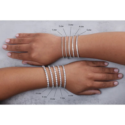 Tennisarmbånd i 14 karat guld med 1–5ct diamanter